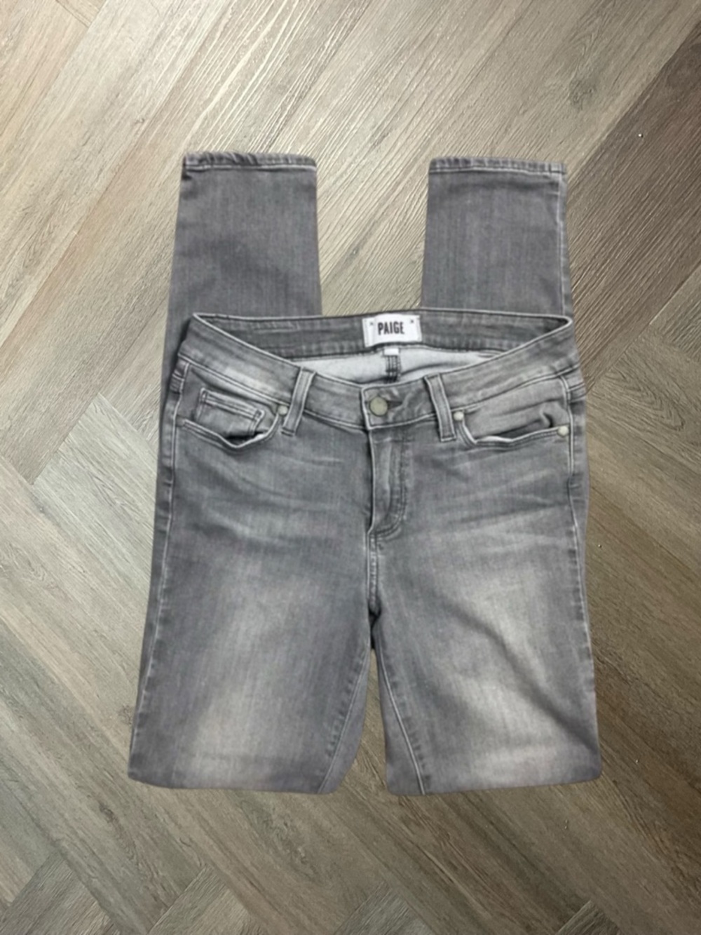 Paige Womens Verdugo Ultra Skinny Denim Jeans Womens 27 Gray Classic Boho Preppy